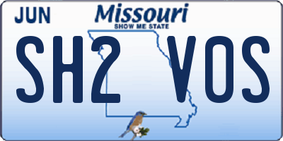 MO license plate SH2V0S