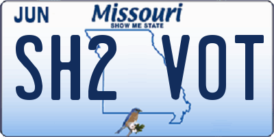 MO license plate SH2V0T