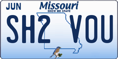 MO license plate SH2V0U