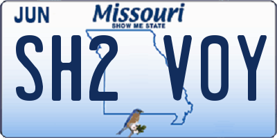 MO license plate SH2V0Y