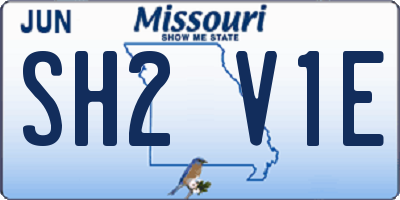 MO license plate SH2V1E