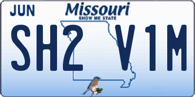 MO license plate SH2V1M