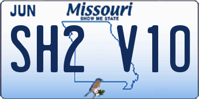 MO license plate SH2V1O