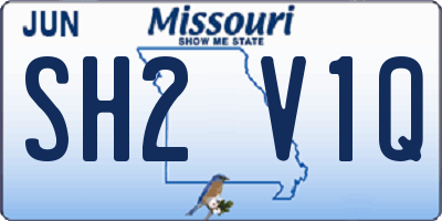 MO license plate SH2V1Q