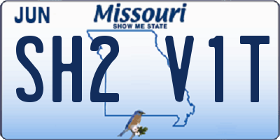 MO license plate SH2V1T