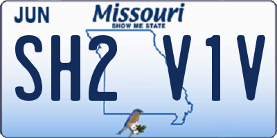 MO license plate SH2V1V