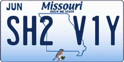 MO license plate SH2V1Y