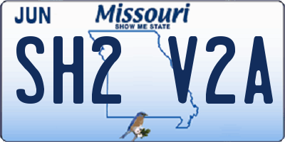 MO license plate SH2V2A