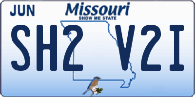 MO license plate SH2V2I