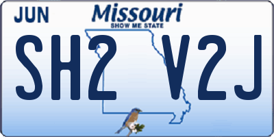 MO license plate SH2V2J