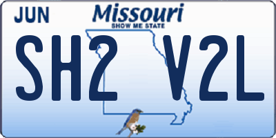 MO license plate SH2V2L