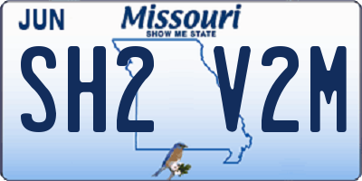 MO license plate SH2V2M