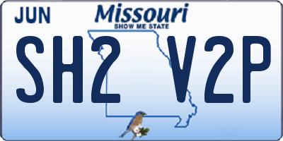 MO license plate SH2V2P