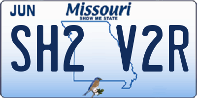 MO license plate SH2V2R