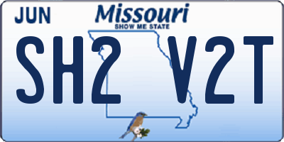 MO license plate SH2V2T