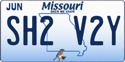 MO license plate SH2V2Y