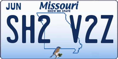 MO license plate SH2V2Z