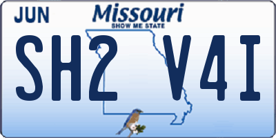 MO license plate SH2V4I
