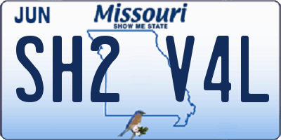 MO license plate SH2V4L