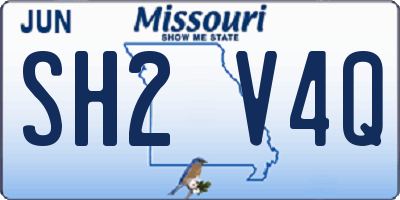MO license plate SH2V4Q