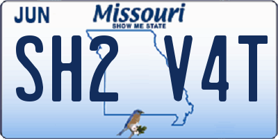 MO license plate SH2V4T