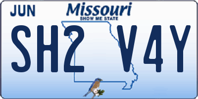 MO license plate SH2V4Y