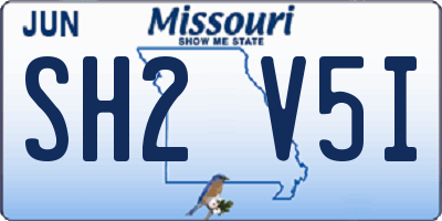 MO license plate SH2V5I