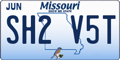 MO license plate SH2V5T