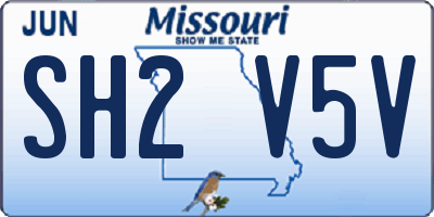 MO license plate SH2V5V