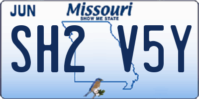MO license plate SH2V5Y