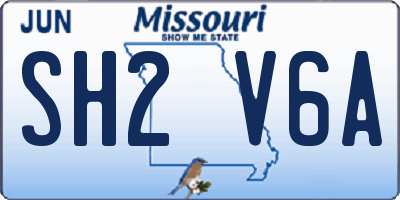 MO license plate SH2V6A