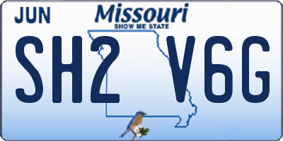 MO license plate SH2V6G