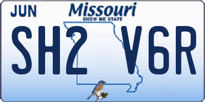 MO license plate SH2V6R