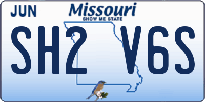 MO license plate SH2V6S