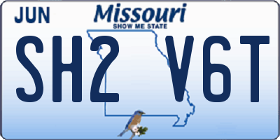 MO license plate SH2V6T