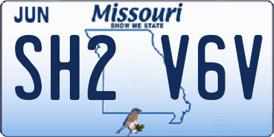 MO license plate SH2V6V