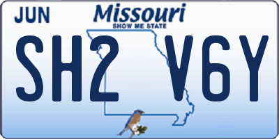 MO license plate SH2V6Y