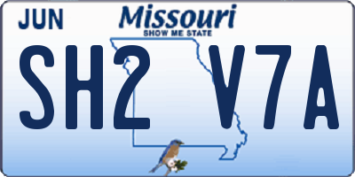 MO license plate SH2V7A
