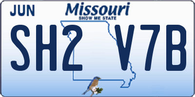MO license plate SH2V7B