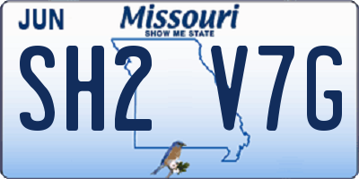 MO license plate SH2V7G