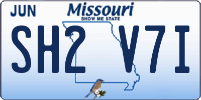 MO license plate SH2V7I