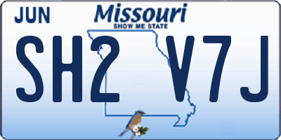 MO license plate SH2V7J