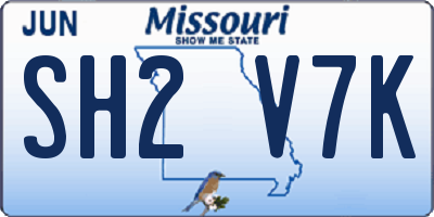MO license plate SH2V7K