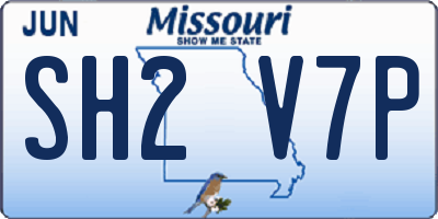 MO license plate SH2V7P
