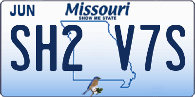MO license plate SH2V7S