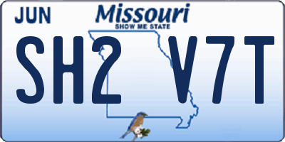 MO license plate SH2V7T