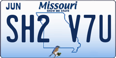 MO license plate SH2V7U