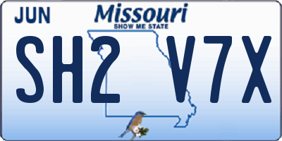 MO license plate SH2V7X
