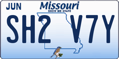 MO license plate SH2V7Y