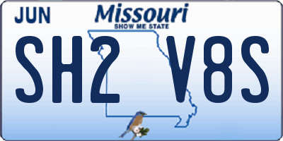 MO license plate SH2V8S